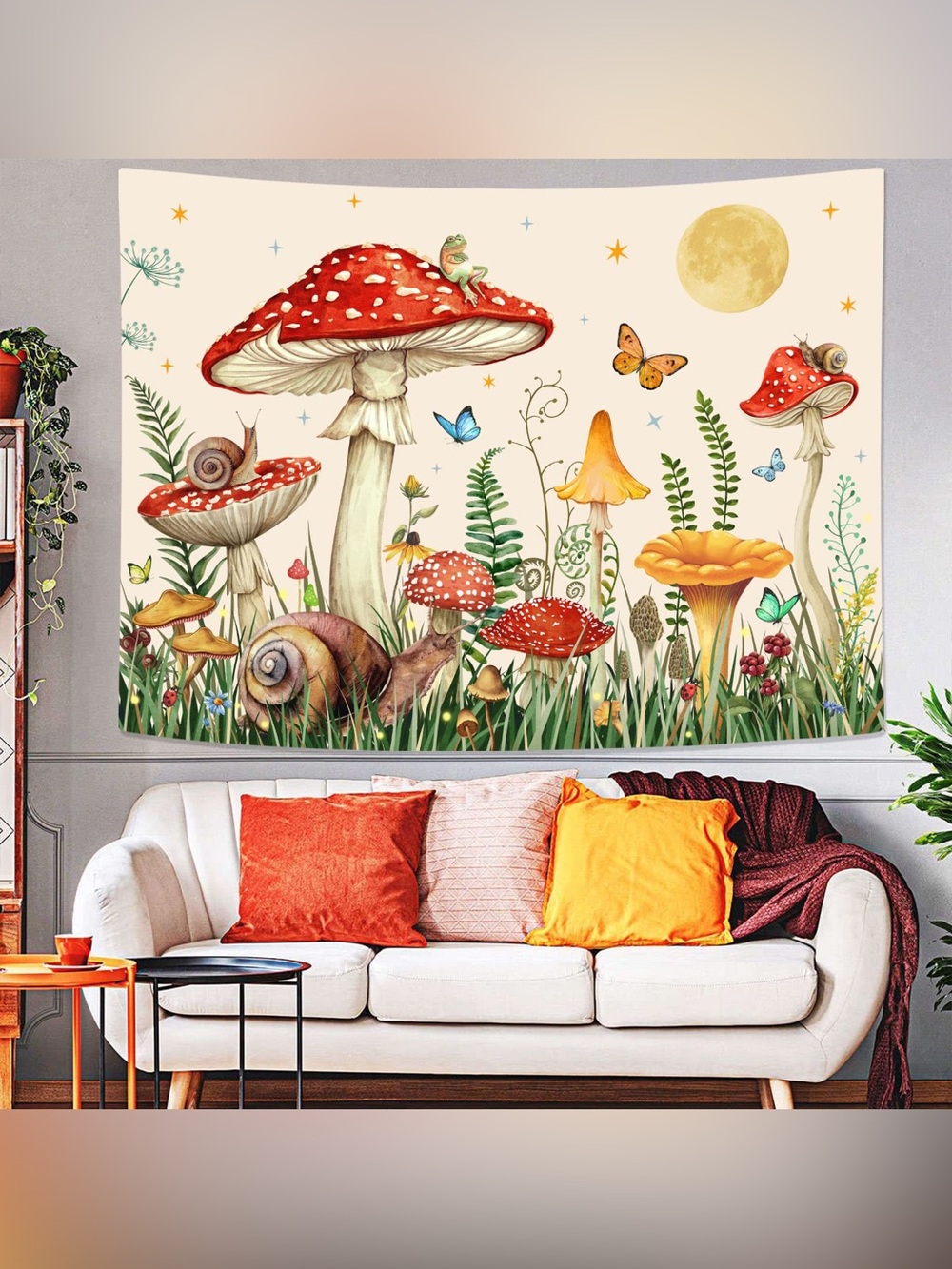 MUSHROOM ART WALL TAPESTRY